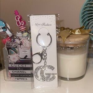 Silver Glitter Purse Charm/Key Holder 🩶🩶🩶🩶